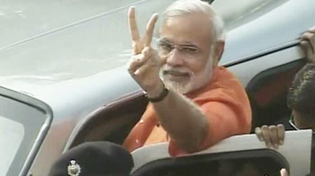 Gujarat polls: Eyeing hat-trick, Narendra Modi casts his vote