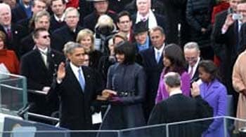 Video : Barack Obama renews oath for second term