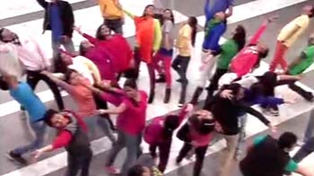 Flash mob in Delhi to mark India's 64th Republic Day