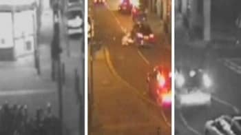 Video : CCTV footage of how mother and child survived after Audi runs them over