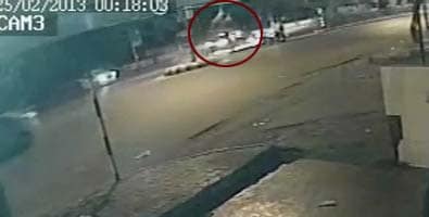 Video : CCTV shows men flung into air after BMW hit-&-run