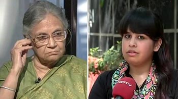 Why is public transport unsafe, a young woman asks Sheila Dikshit