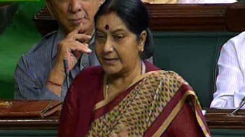 Where is Home Minister, asks Sushma Swaraj in Parliament