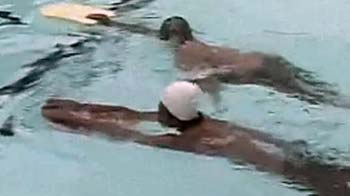Nisha Millet's swimming clinic at Jain University Bangalore