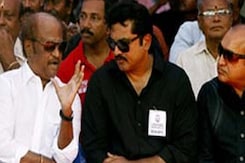 Rajinikanth, other actors join strike for Sri Lankan Tamils Rajinikanth, other actors join strike for Sri Lankan Tamils
