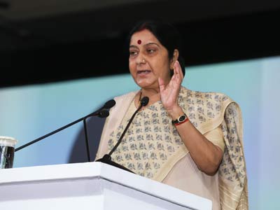 Ask Rajnath Singh about me being BJP's PM nominee, quips Sushma Swaraj