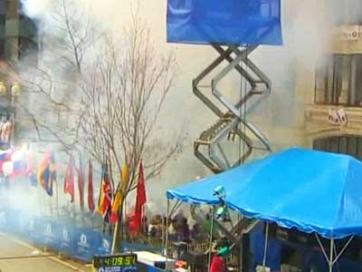 Marathon Rook Explosion Boston marathon blasts: Amateur video shows second explosion