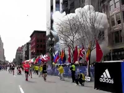 Boston marathon blasts: Amateur video shows chaos at the finish line