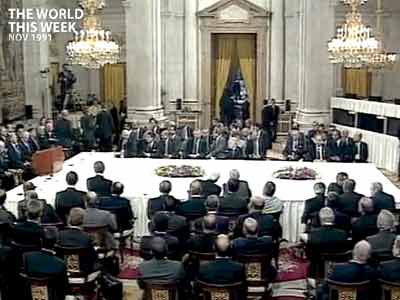 Video : The World This Week: Landmark Arab-Israeli peace conference begins in Madrid (Aired: November 1991)