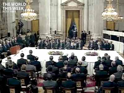 The World This Week: Landmark Arab-Israeli peace conference begins in Madrid (Aired: November 1991) The World This Week: Landmark Arab-Israeli peace conference begins in Madrid (Aired: November 1991)