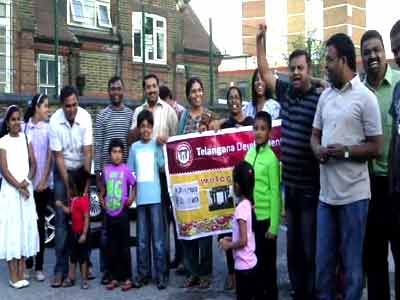 NRIs celebrate creation of Telangana state