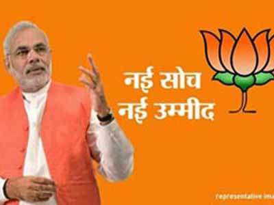 Narendra Modi replaces Advani on BJP posters Narendra Modi replaces Advani on BJP posters