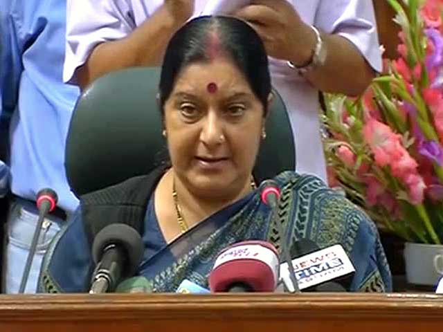 Congress playing games: Sushma Swaraj