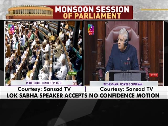Video : Speaker Accepts No Trust Vote Against Centre By Congress Amid Manipur Row