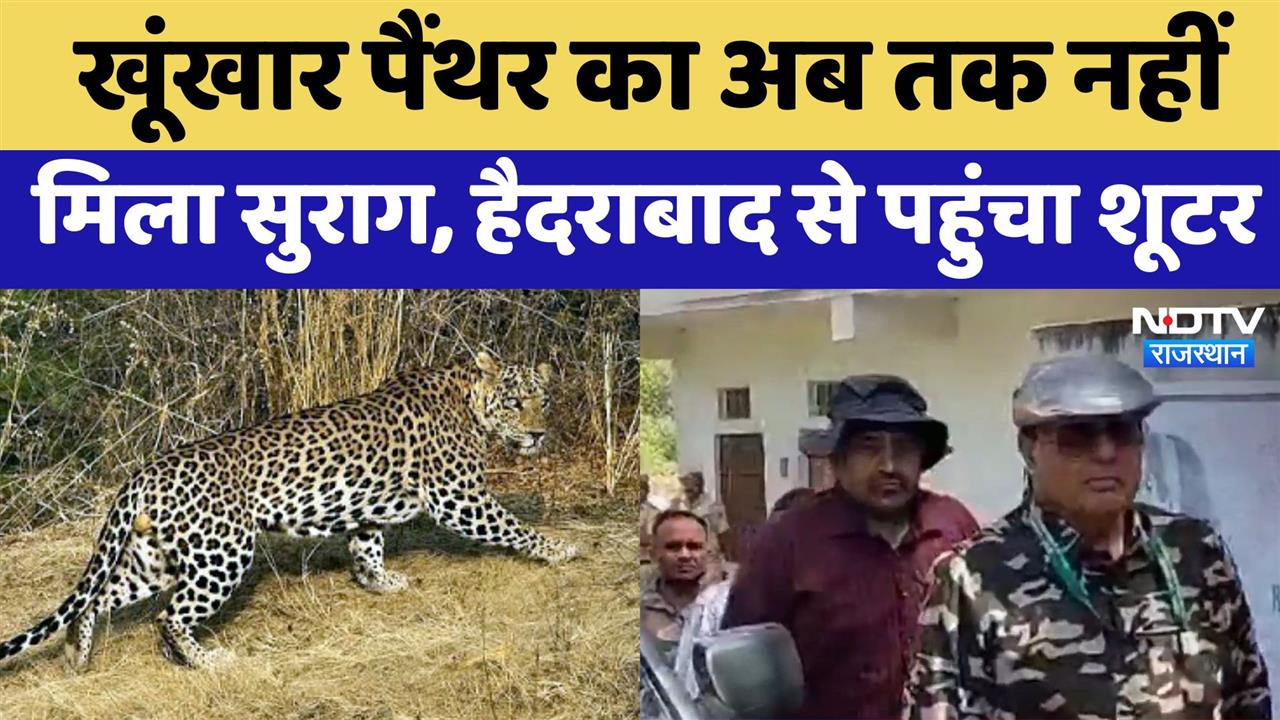 Udaipur News:खूंखार पैंथर का अब तक नहीं मिला सुराग, हैदराबाद से पहुंचा शूटर