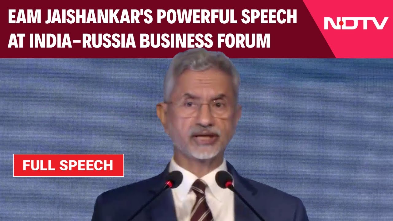 EAM Jaishankar's Powerful Speech At India-Russia Business Forum