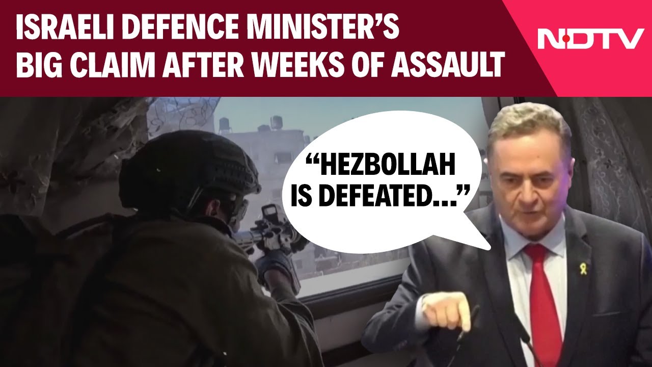 Video : Israeli Defence Minister's Big Claim: "Hezbollah Defeated..."