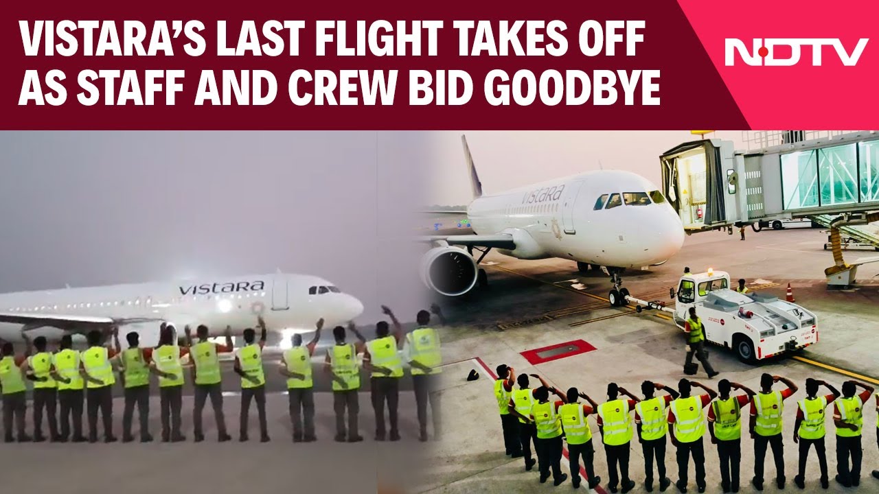 Video : Vistara Ground Staff's Emotional Farewell To Last Flight