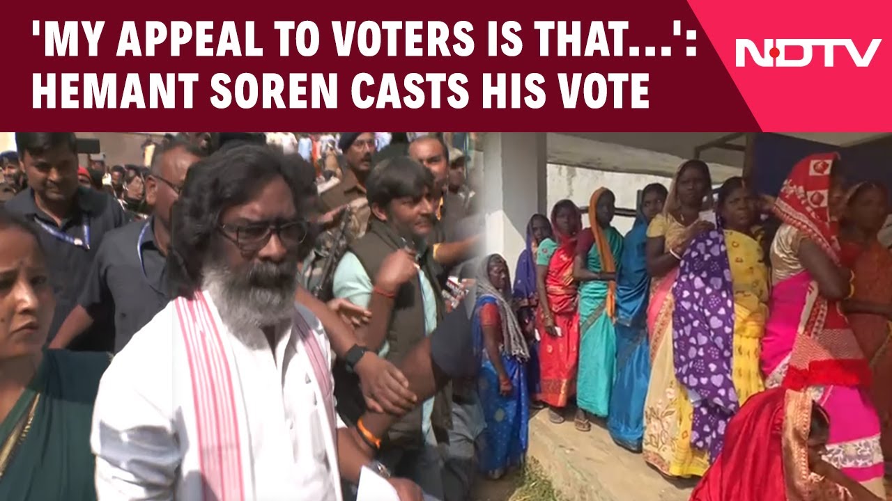 Jharkhand Assembly Polls Phase 1: Hemant Soren Casts His Vote