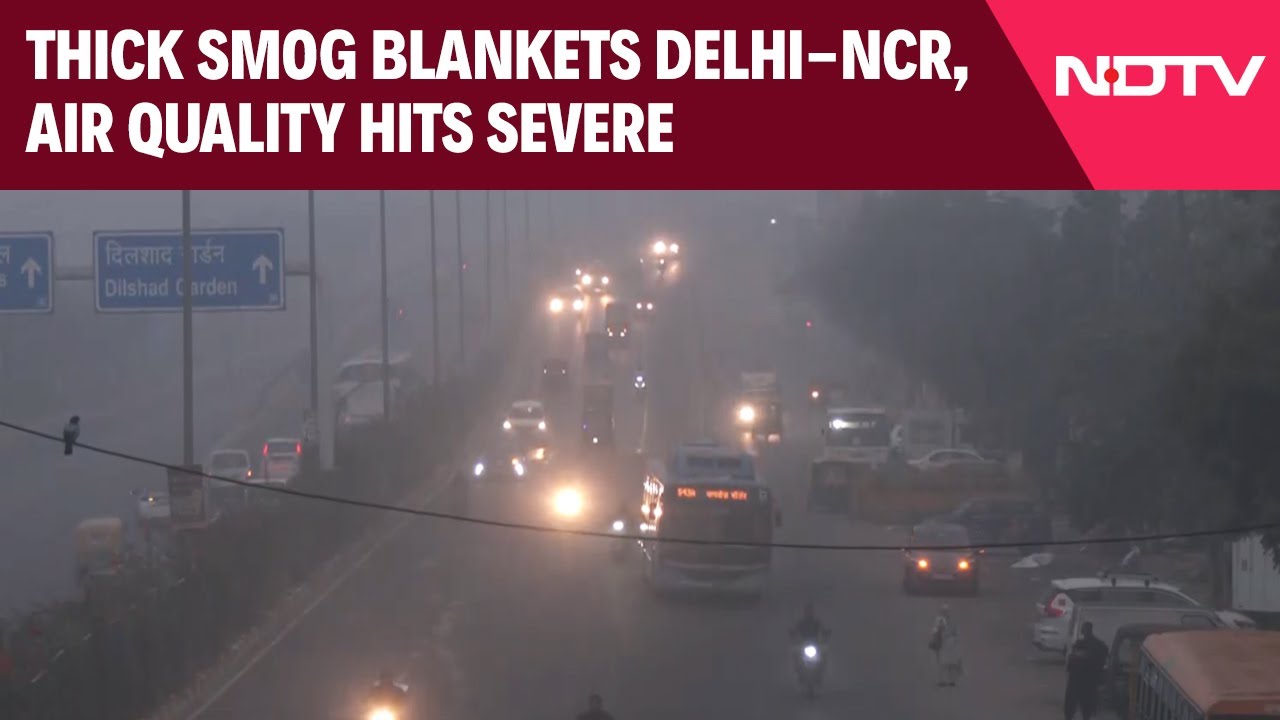 Video : Delhi Engulfed In Blanket Of Smog For 2nd Consecutive Day