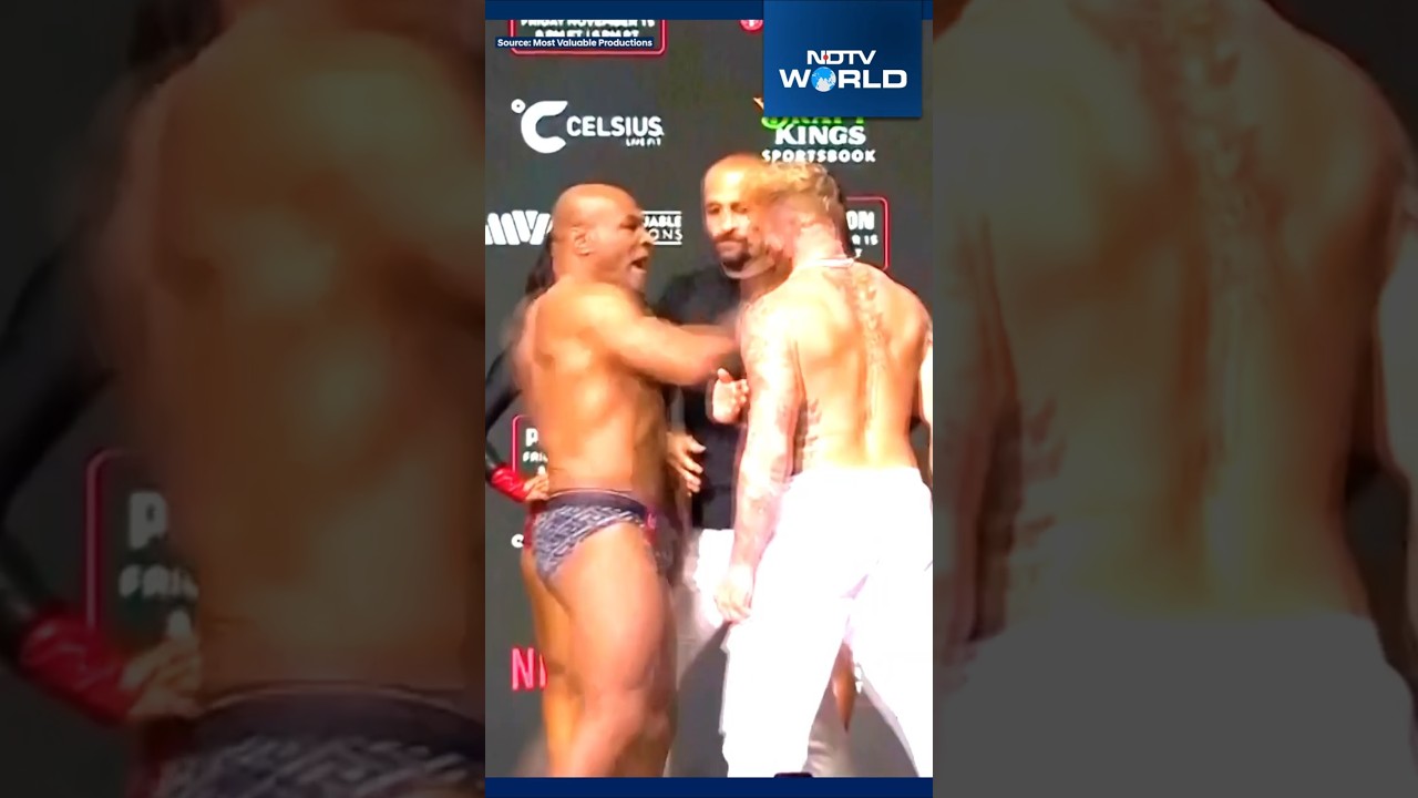 Mike Tyson Slaps YouTuber Jake Paul During Final Staredown, Video Viral