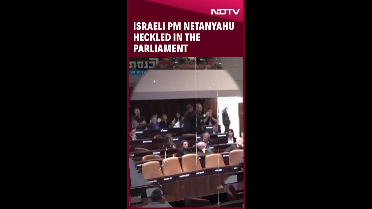 Israeli PM Netanyahu Heckled In The Parliament Israeli PM Netanyahu Heckled In The Parliament