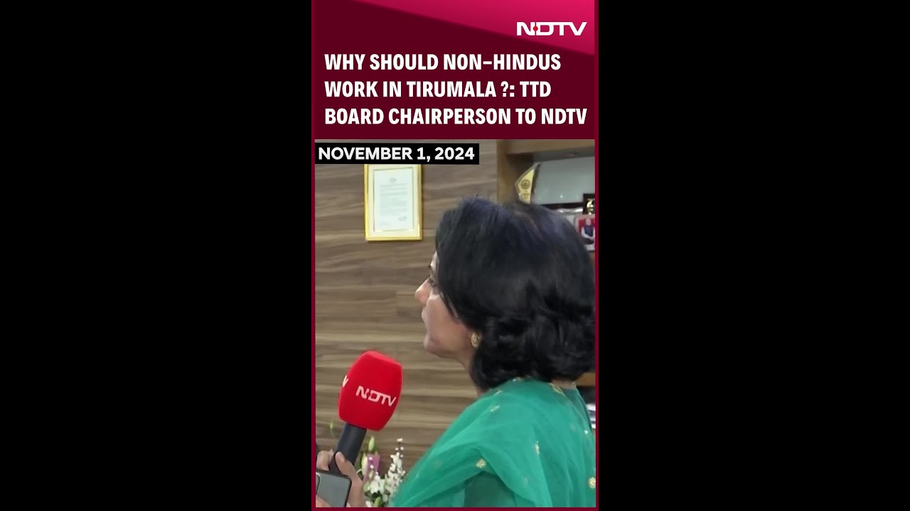 BR Naidu Interview Aired On November 1, 2024: Why Should Non-Hindus Work In Tirumala?: BR Naidu