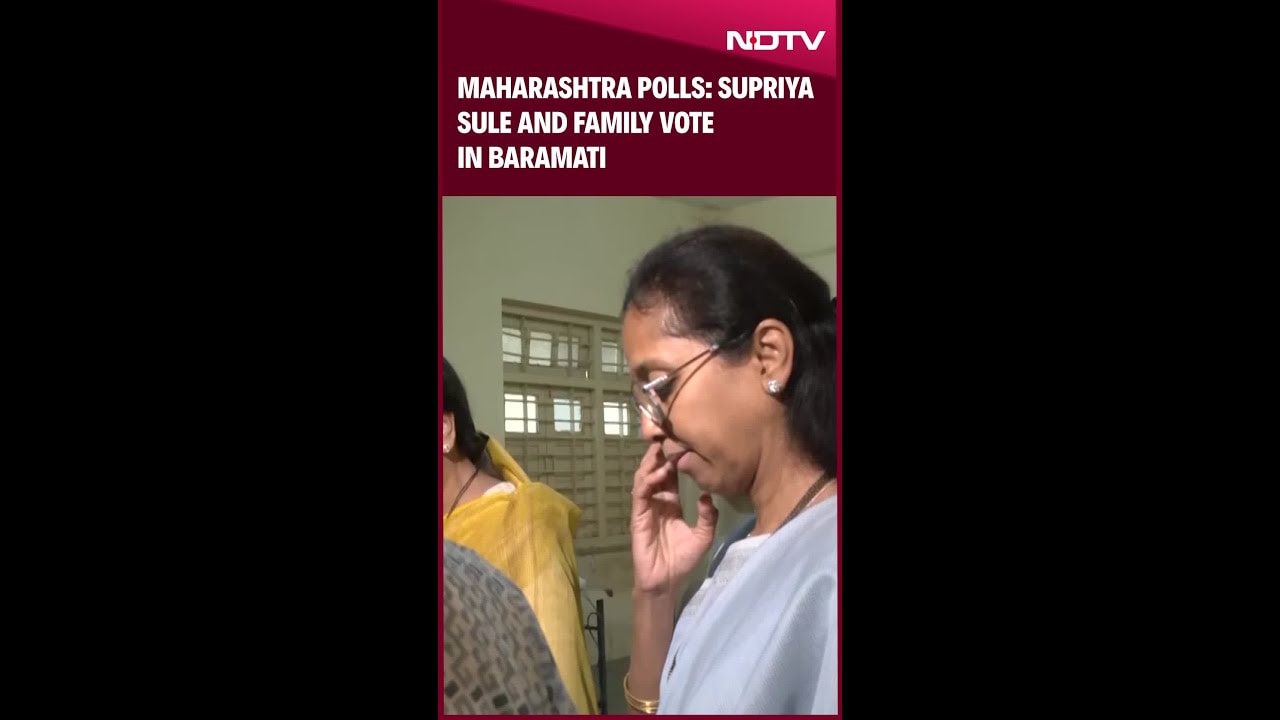 Maharashtra Assembly Election: NCP-SCP MP Supriya Sule Casts Vote In Baramati With Family