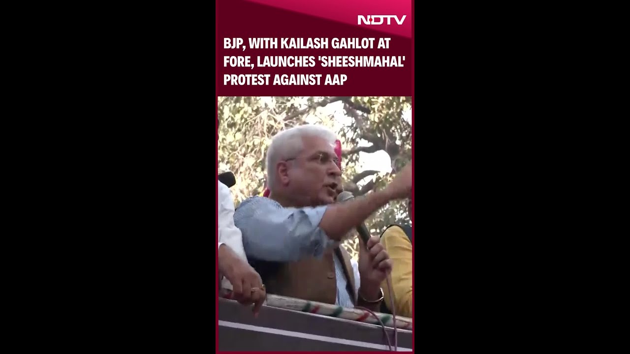 Delhi BJP Protest | BJP, With Kailash Gahlot At Fore, Launches 'Sheeshmahal' Protest Against AAP