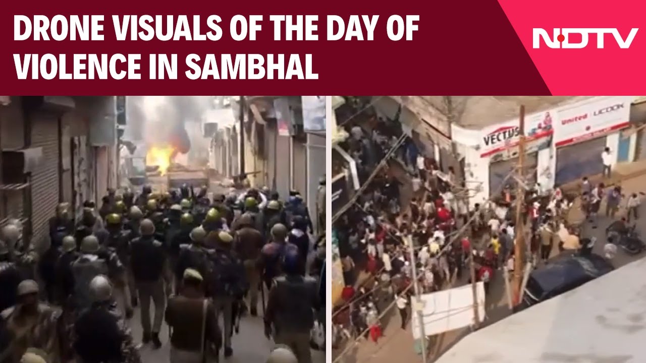 Sambhal Administration Releases Drone Footage Of The Day Of Violence