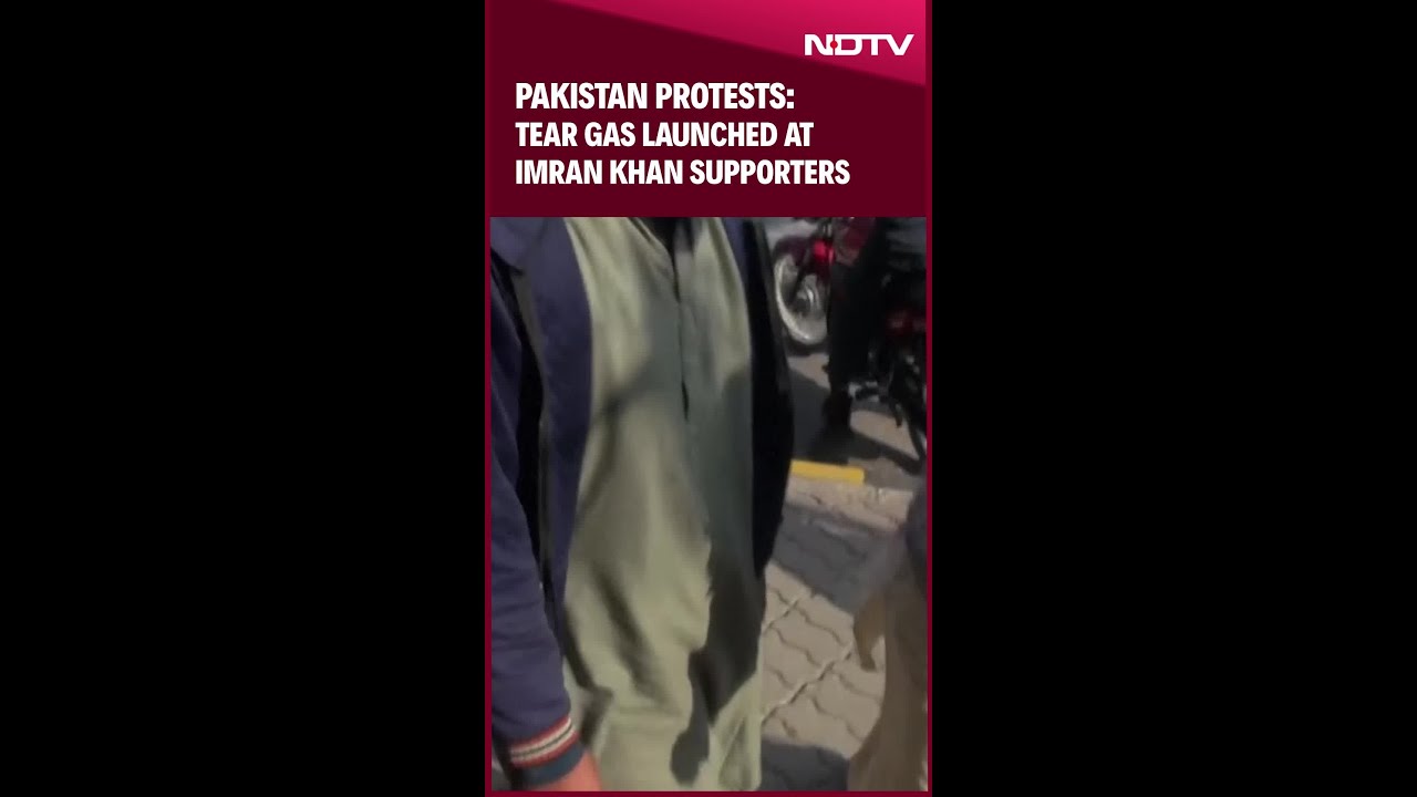 Video: Tear Gas Launched At Imran Khan Supporters In Pakistani Capital Islamabad