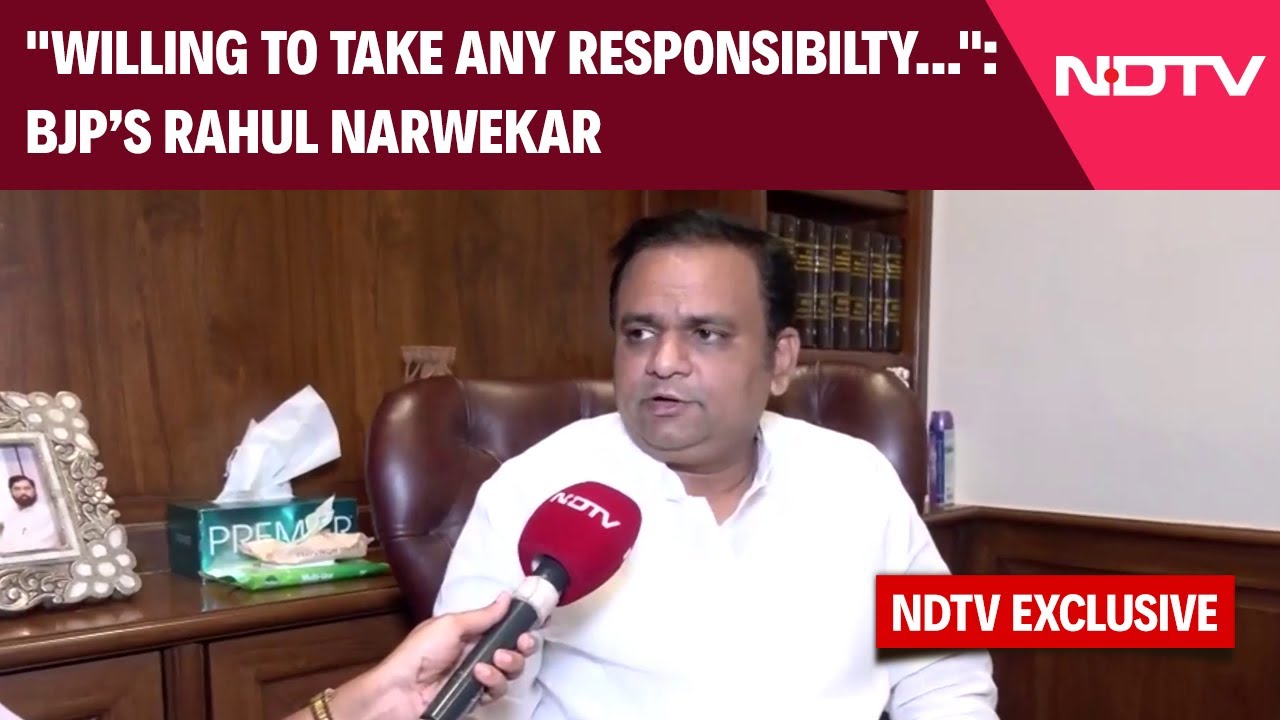 Video : BJP Rahul Narwekar Calls Shiv Sena and BJP United, Attacks MVA On EVM Issue