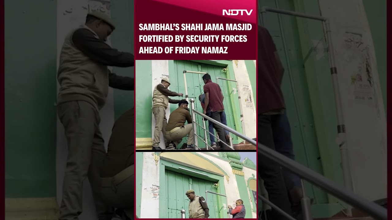 Sambhal’s Shahi Jama Masjid Fortified by Security Forces Ahead of Friday Namaz