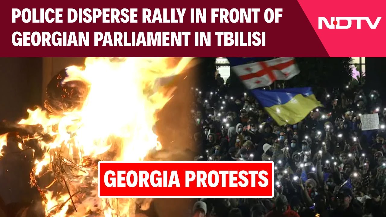 Tbilisi Georgia Protests: Cops Use Tear Gas To Disperse Rally In Front Of Parliament