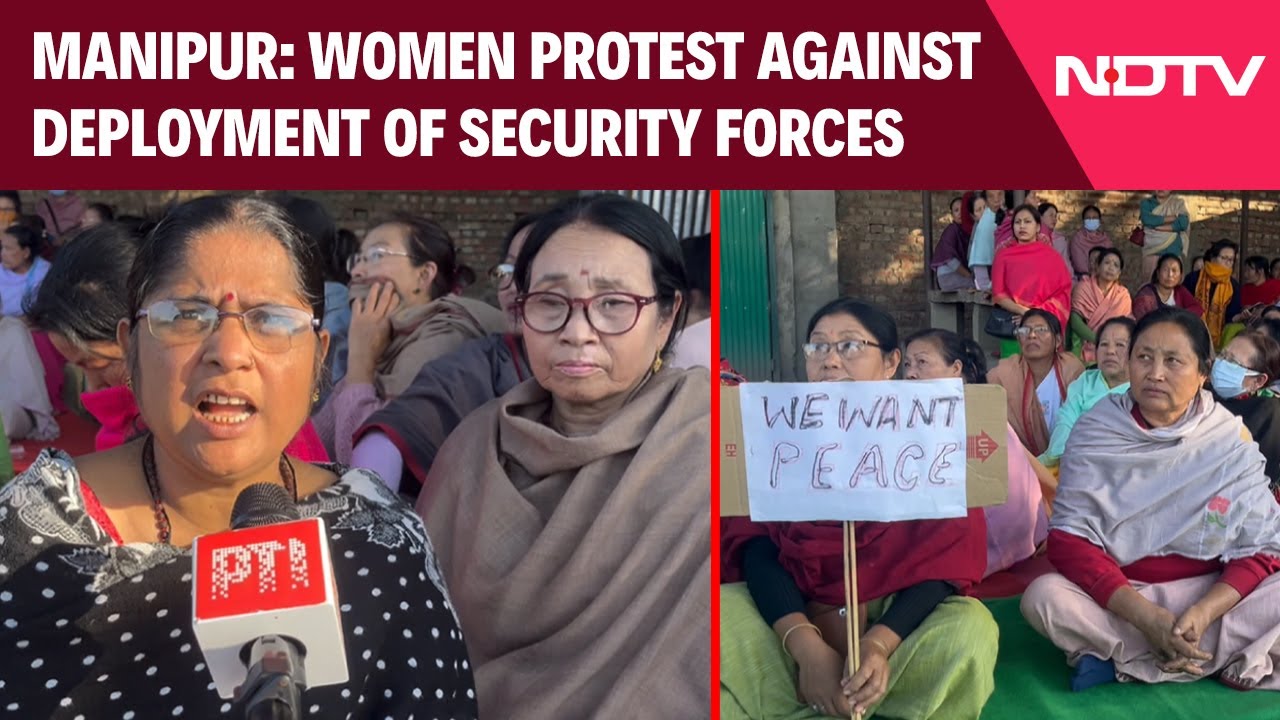 Manipur News | Women In Imphal East Protest Agaisnt Deployment Of Central Security Forces