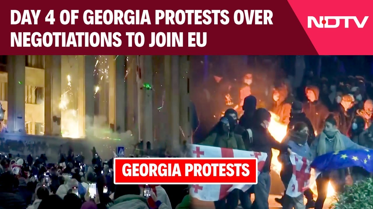Day 4 Of Protests Against Government Decision To Suspend Negotiations To Join EU