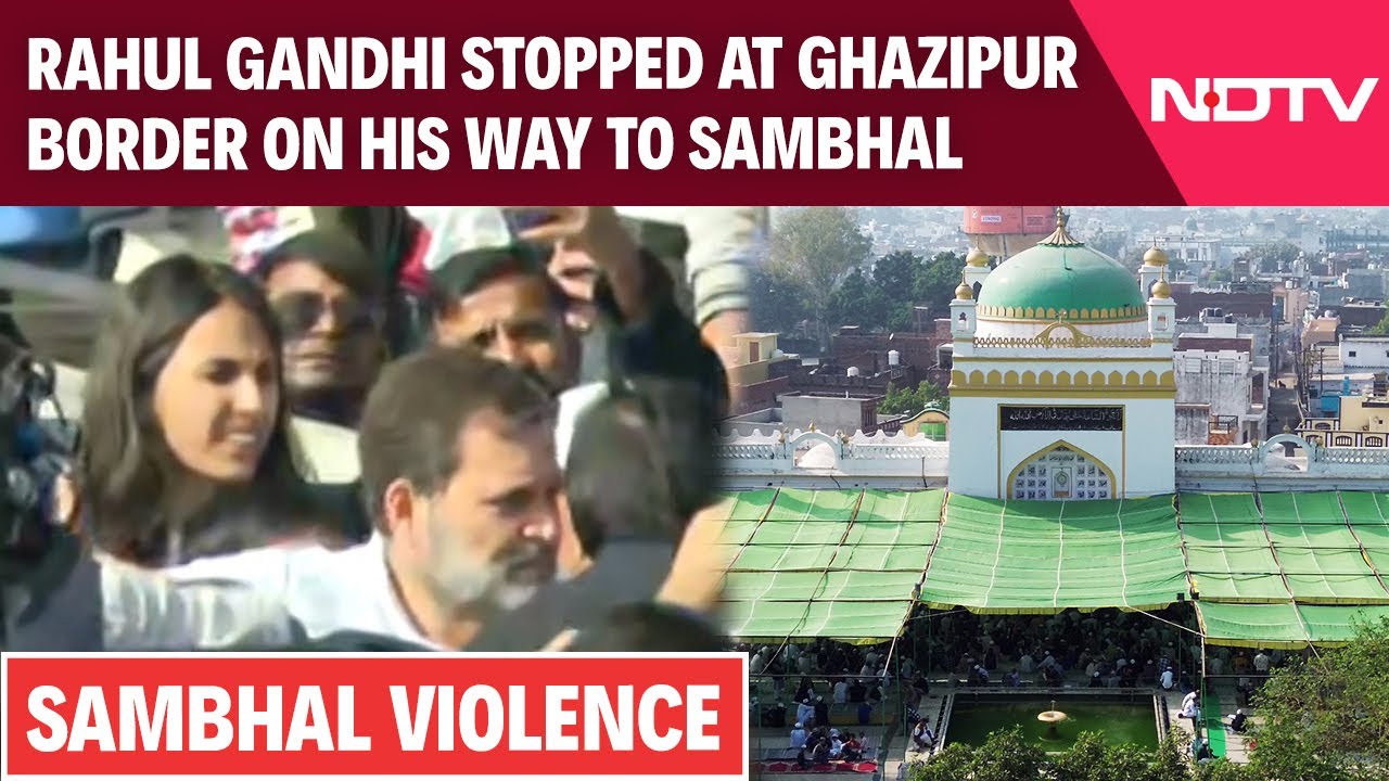 Rahul Gandhi Stopped At Ghazipur Border On His Way To Sambhal Rahul Gandhi Stopped At Ghazipur Border On His Way To Sambhal