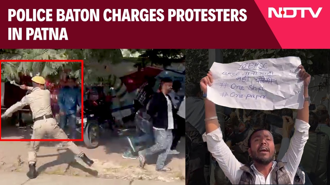 Protesters Lathi-Charged In Patna As Students Demand 'One Exam, One Shift'