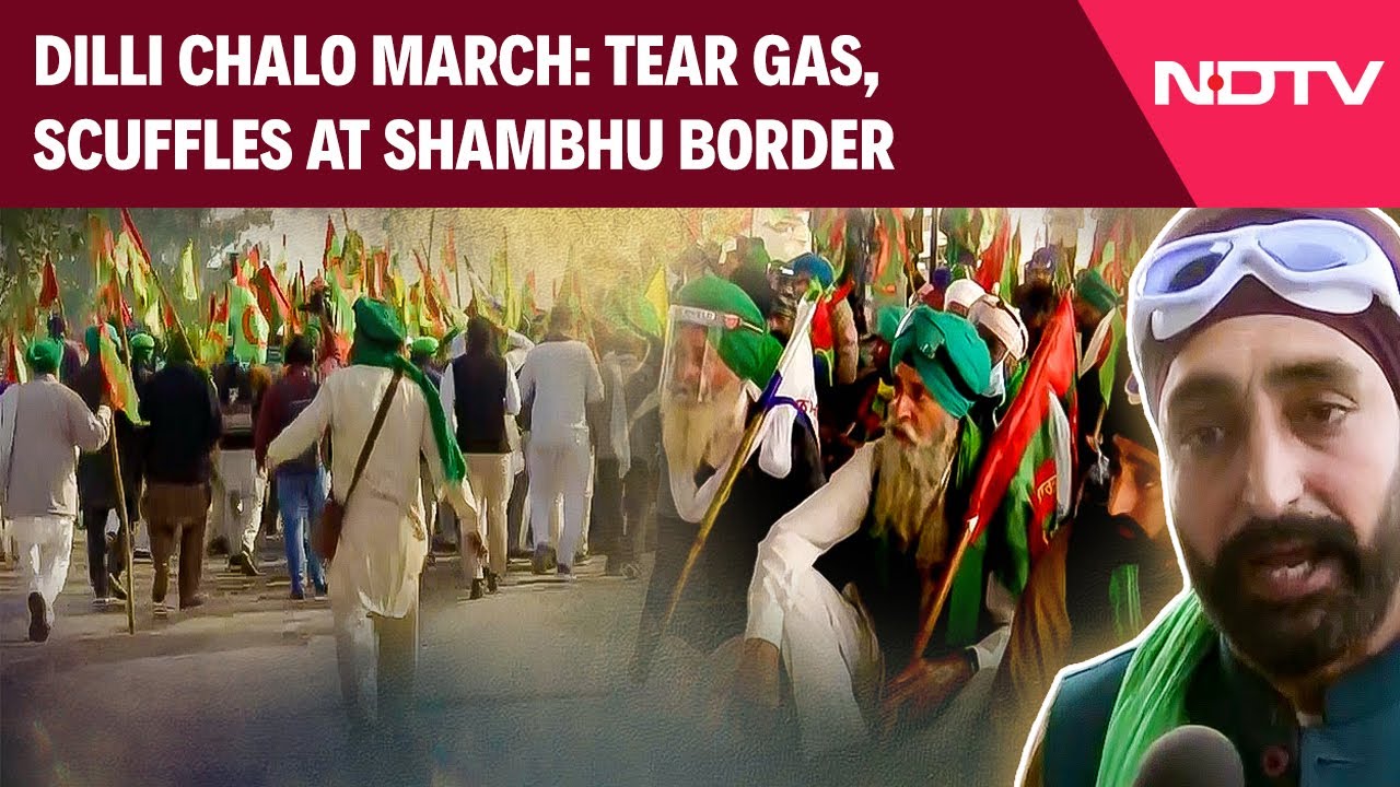 'Dilli-Chalo' March: Scuffles And Tear Gas At Shambhu Border