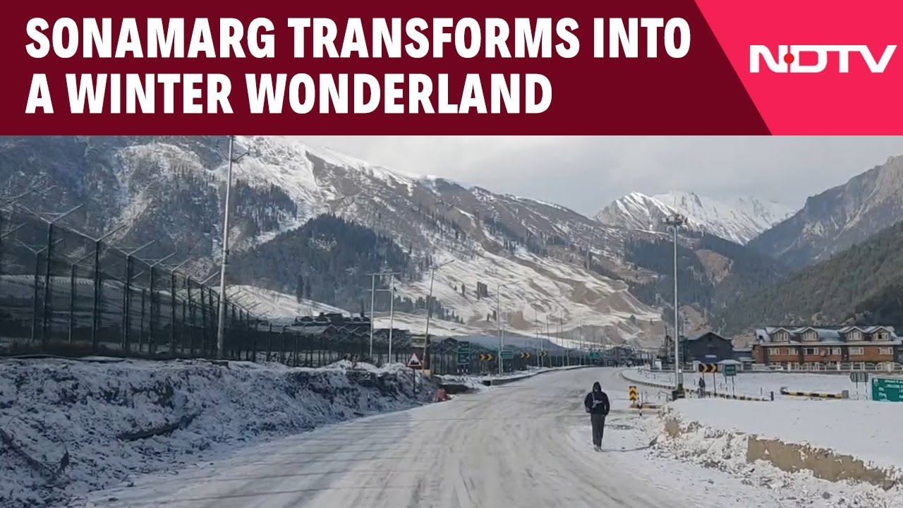 Sonamarg Transforms Into A Winter Wonderland After Fresh Snowfall