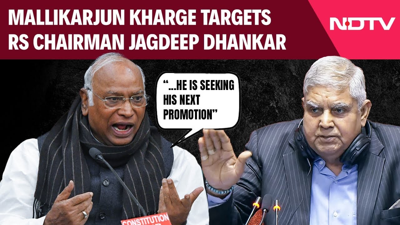 Mallikarjun Kharge On VP Dhankar: 'He Is The Biggest Disruptor Of The House'