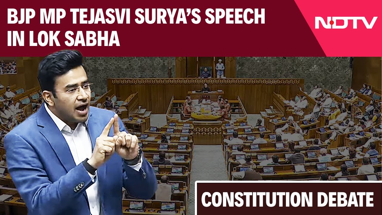 Tejasvi Surya's Speech In Lok Sabha On The Constitution's Journey Of 75 Years