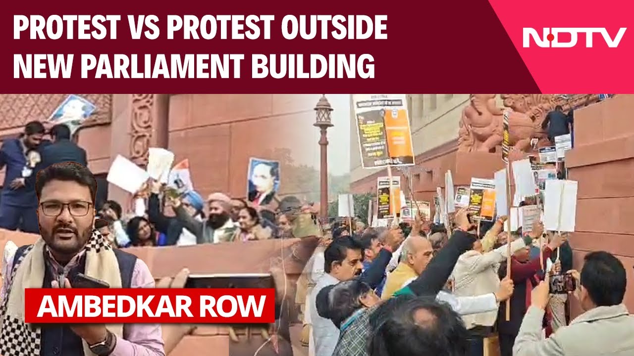 Parliament Winter Session: BJP, INDIA Bloc MPs Protest Over Ambedkar
