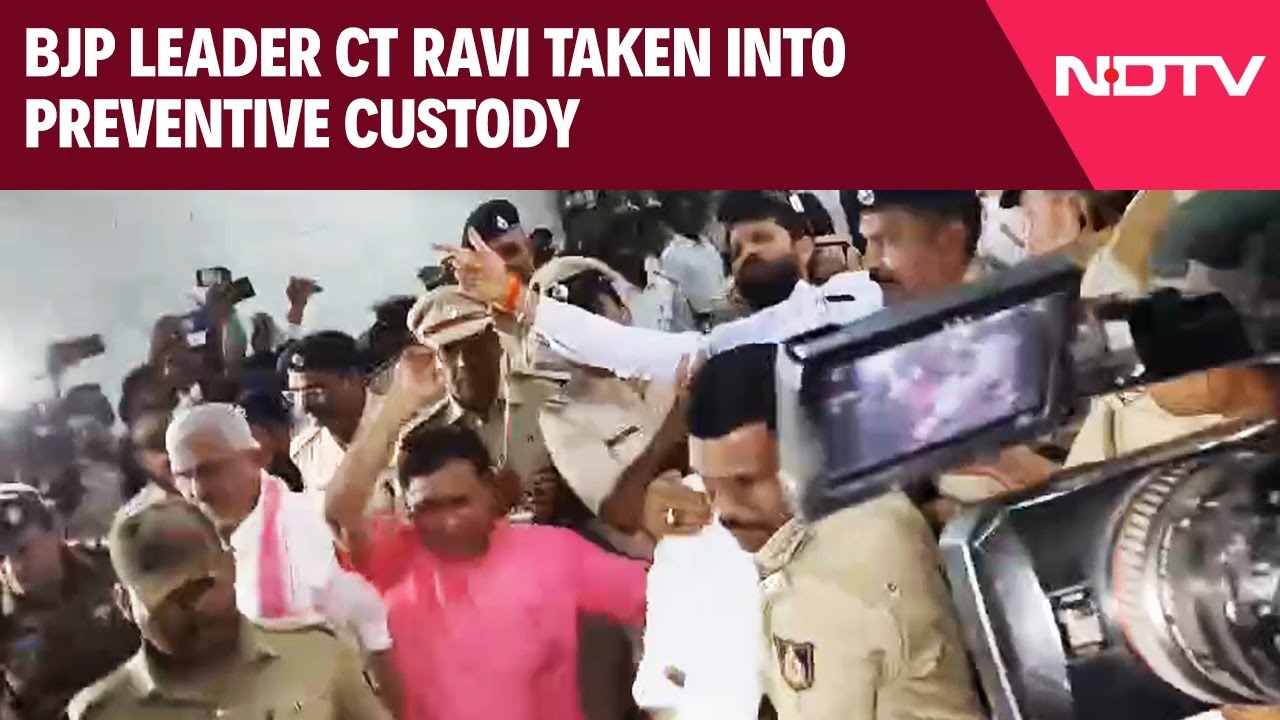 BJP Leader CT Ravi Taken Into Preventive Custody