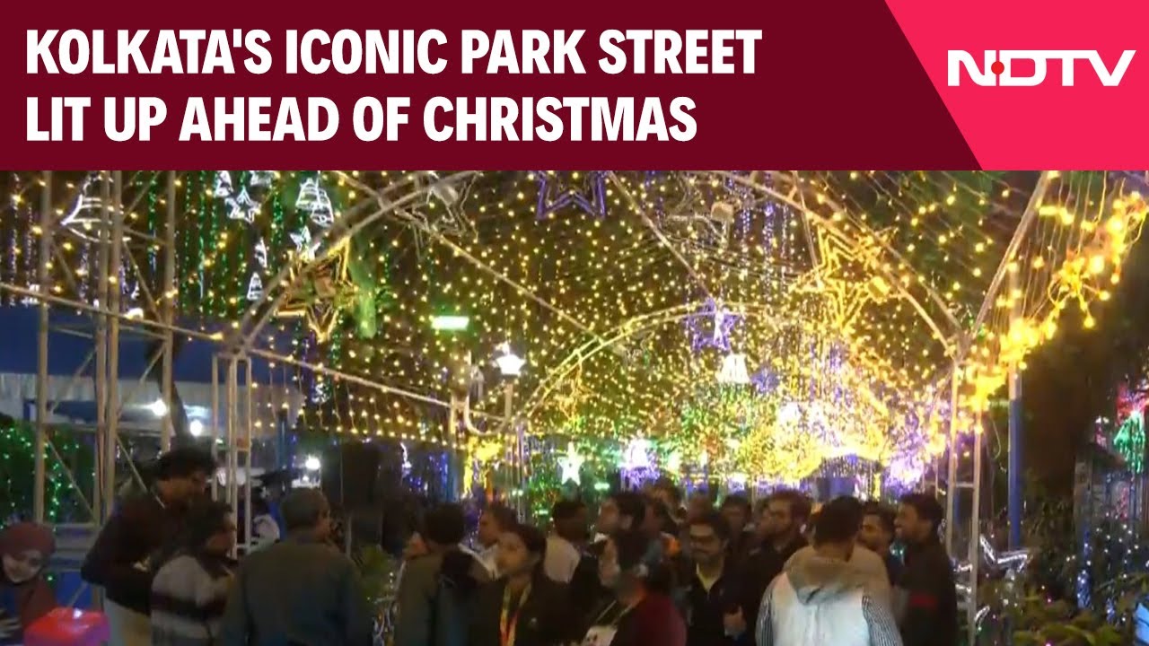 Kolkata's Iconic Park Street Lit Up Ahead Of Christmas