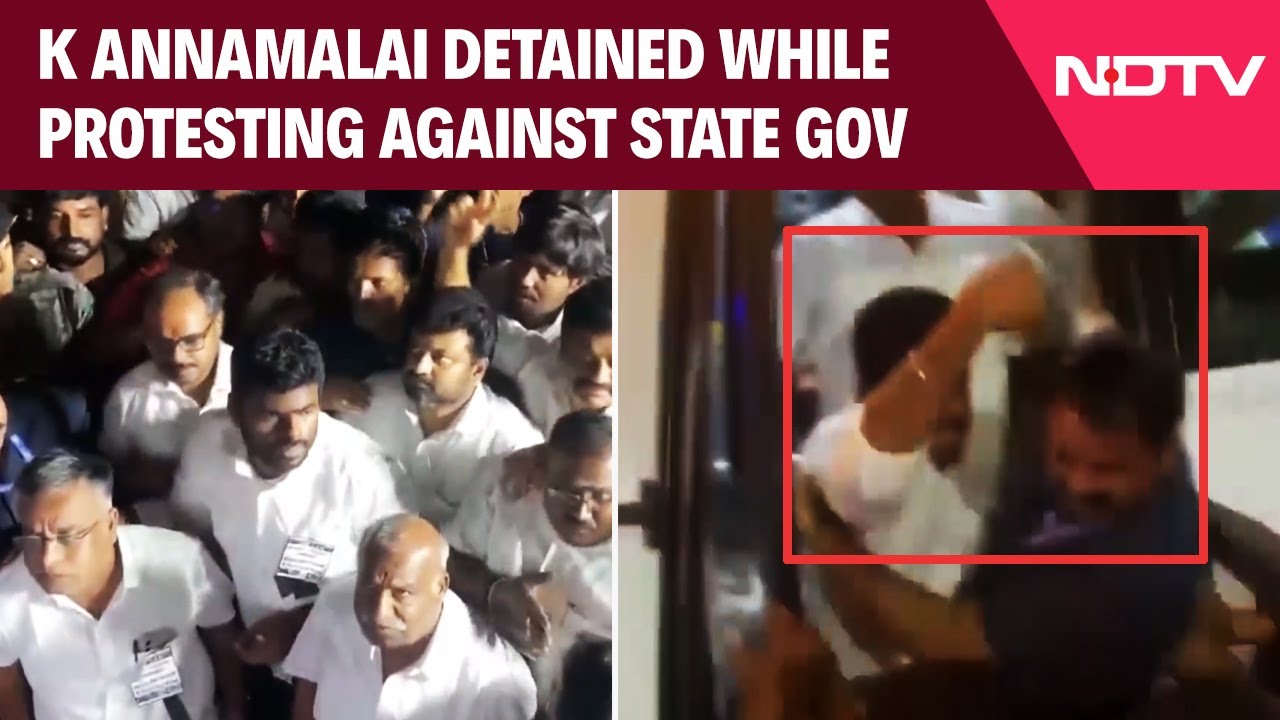 K Annamalai Detained While Protesting Against State Government
