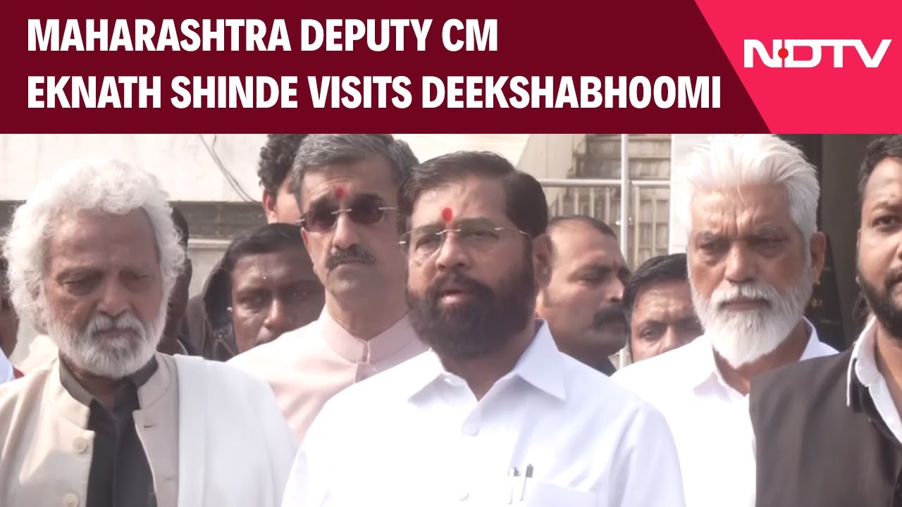Maharashtra Deputy CM Eknath Shinde Visits Deekshabhoomi In Nagpur Maharashtra Deputy CM Eknath Shinde Visits Deekshabhoomi In Nagpur