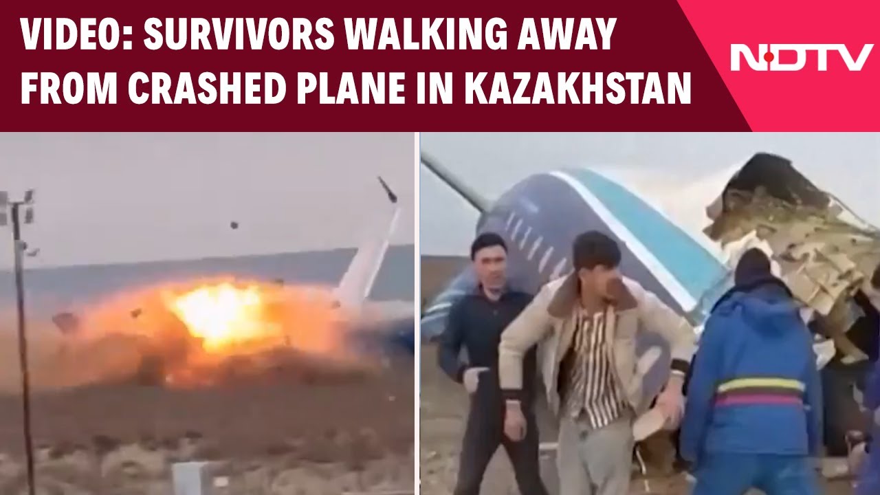 Video Showed Survivors Walking Away From The Crashed Plane In Kazakhstan Video Showed Survivors Walking Away From The Crashed Plane In Kazakhstan