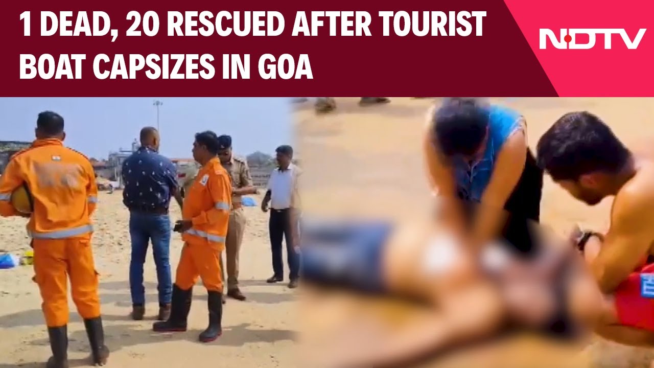 1 Killed, 20 Rescued As Tourist Boat Sinks Off Calangute Beach In Goa