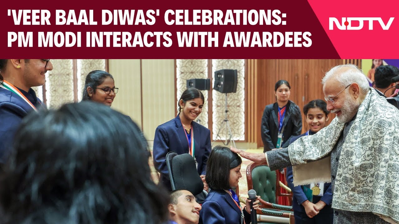 PM Modi Interacts With 'Veer Baal' Awardees PM Modi Interacts With 'Veer Baal' Awardees